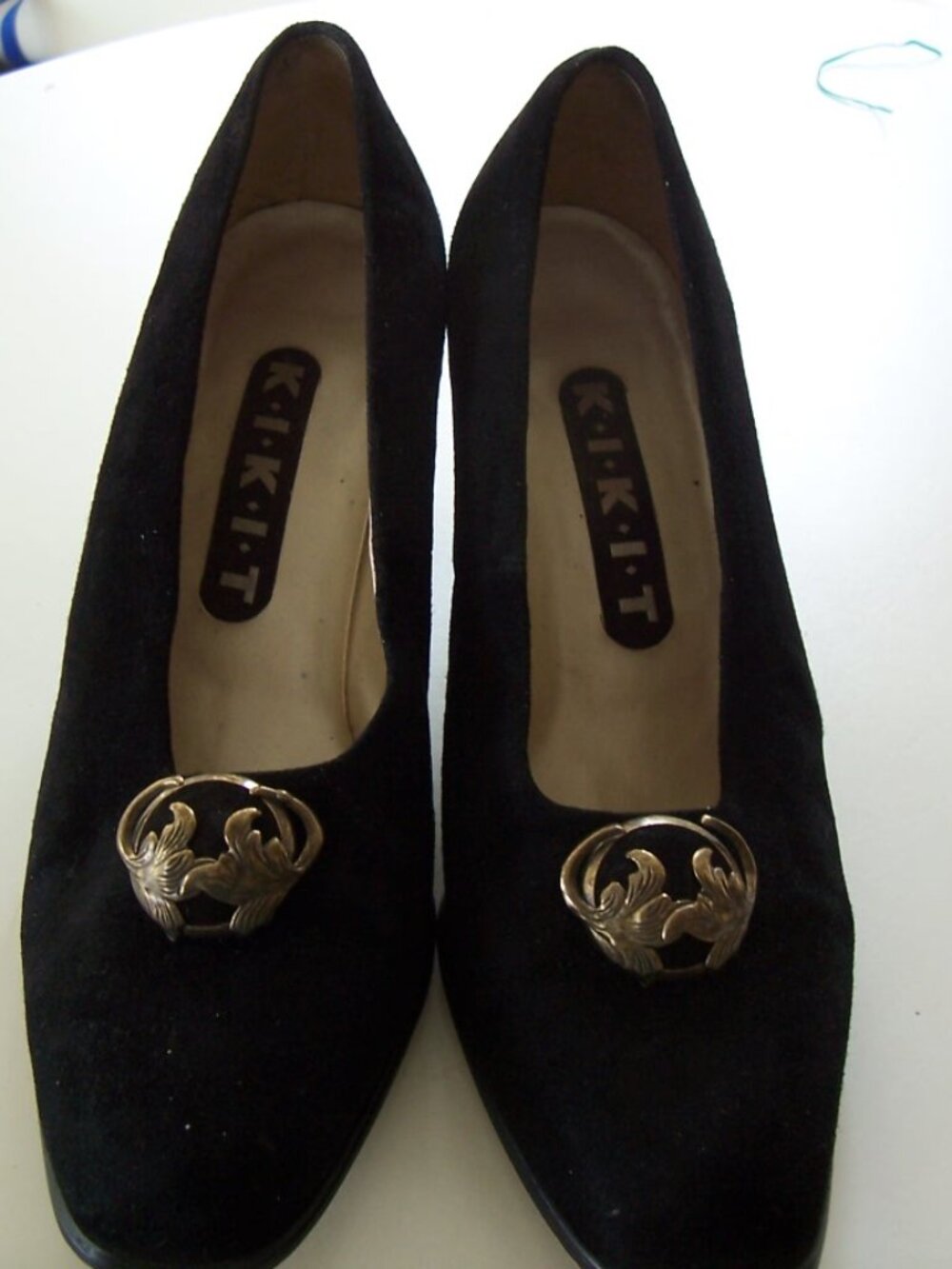 Kikit Black Suede  Women's Heels Never worn Size 8/12 Never Worn
